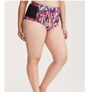 Mirage print babydoll tankini top and bottom